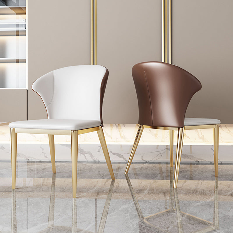 High Gloss White Dining Table Set 1/4/5/7 Pieces Glam Dinette Set with Leather Chairs Clearhalo 'Dining Room Sets' 'Dining Tables & Seating' 'dining_room_set' 'furn' 'furn_dining_room_set' 'Furniture' 'Kitchen & Dining Furniture' 6543136