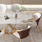High Gloss White Dining Table Set 1/4/5/7 Pieces Glam Dinette Set with Leather Chairs Clearhalo 'Dining Room Sets' 'Dining Tables & Seating' 'dining_room_set' 'furn' 'furn_dining_room_set' 'Furniture' 'Kitchen & Dining Furniture' 6543141