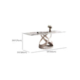 Minimaliste 1/4/5/7 Pièces meubles Rectangle Table à manger Rectangle Ensemble en blanc