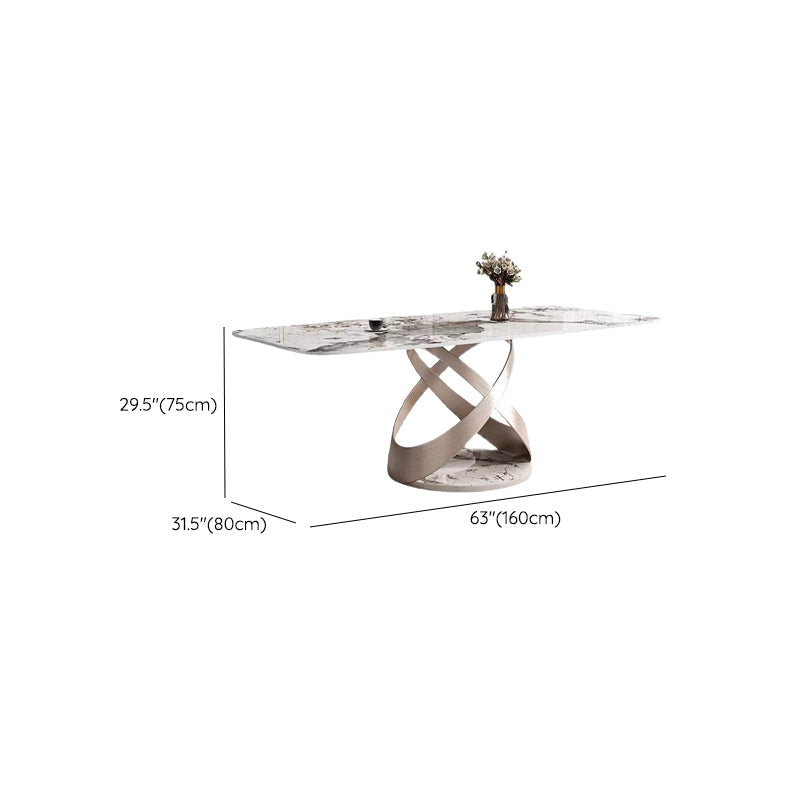 Minimaliste 1/4/5/7 Pièces meubles Rectangle Table à manger Rectangle Ensemble en blanc