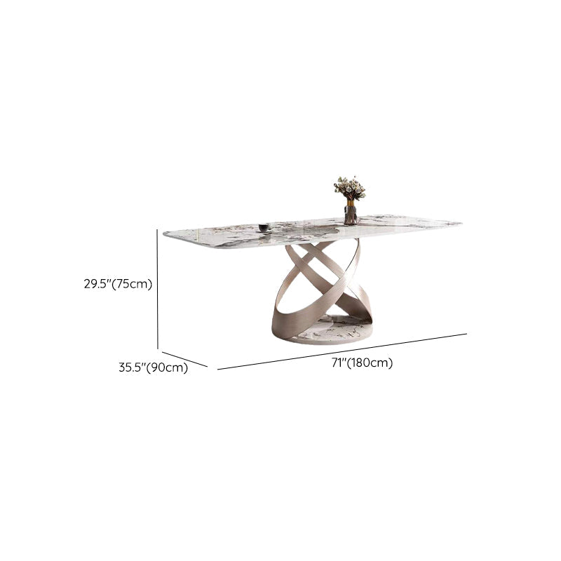 Minimaliste 1/4/5/7 Pièces meubles Rectangle Table à manger Rectangle Ensemble en blanc