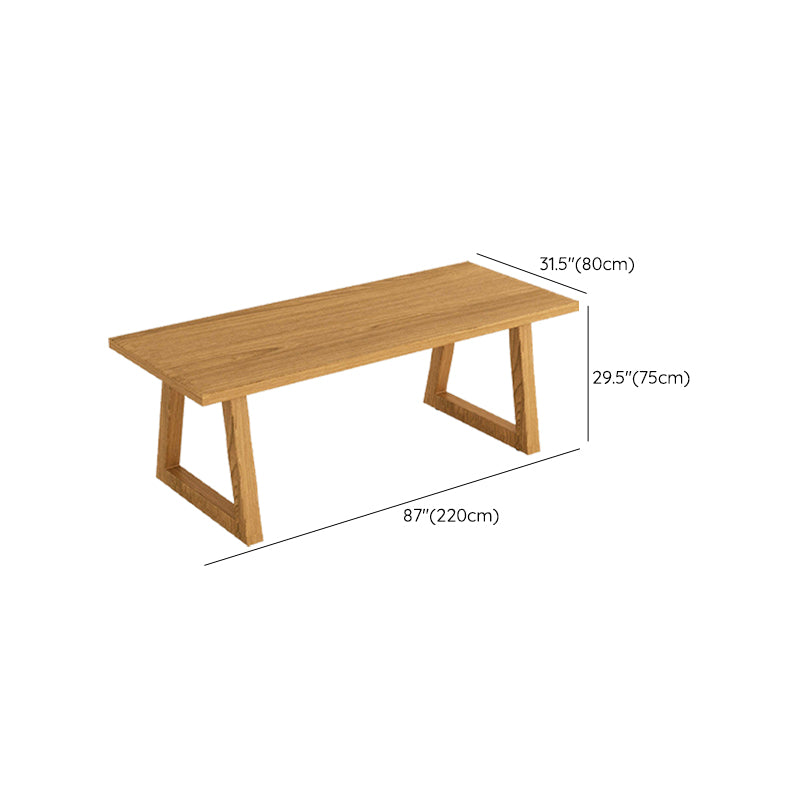 Zeitgenössische 1/2/5 Stücke Möbel Rechteck festes Holz Esstisch in Natur