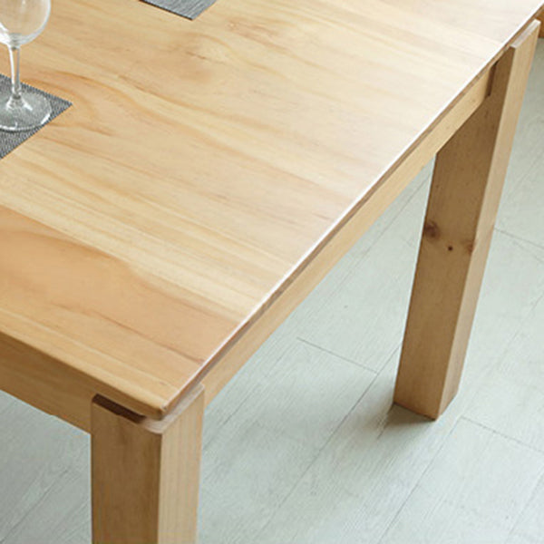 Set da pranzo in legno in solido moderno 1/2/5/7 pezzi Finitura naturale Dinette con sedie in legno