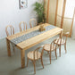 Set da pranzo in legno in solido moderno 1/2/5/7 pezzi Finitura naturale Dinette con sedie in legno