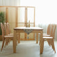 Set da pranzo in legno in solido moderno 1/2/5/7 pezzi Finitura naturale Dinette con sedie in legno