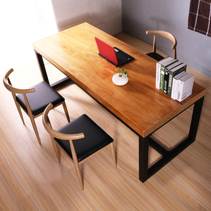 Ensemble de table à manger en bois massif industriel avec bancs 1/3 pièces