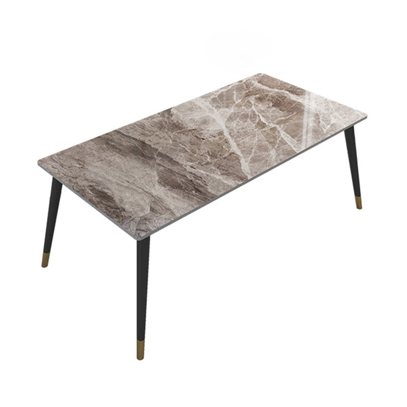 Minimalist 1/2/5/7 Pieces Furniture Stone Rectangle Dining Table Set for Home Grey 71"L x 35"W Clearhalo 'Dining Room Sets' 'Dining Tables & Seating' 'dining_room_set' 'furn' 'furn_dining_room_set' 'Furniture' 'Kitchen & Dining Furniture' 6543358