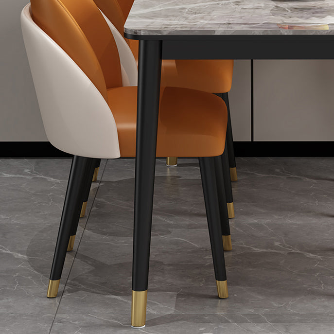 Minimalist 1/2/5/7 Pieces Furniture Stone Rectangle Dining Table Set for Home Clearhalo 'Dining Room Sets' 'Dining Tables & Seating' 'dining_room_set' 'furn' 'furn_dining_room_set' 'Furniture' 'Kitchen & Dining Furniture' 6543368