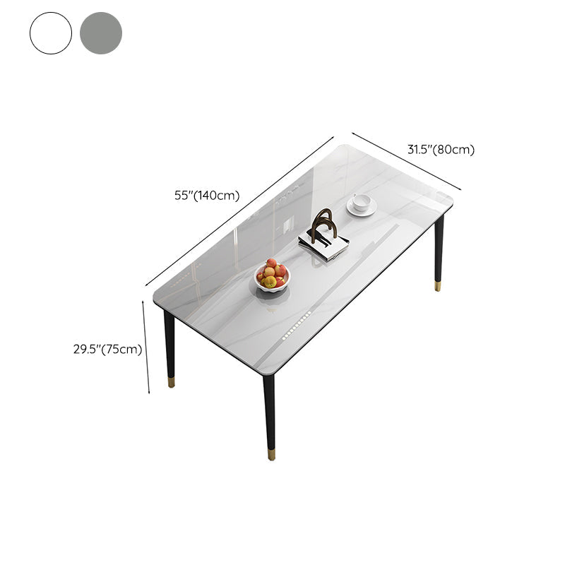 Minimalist 1/2/5/7 Pieces Furniture Stone Rectangle Dining Table Set for Home Clearhalo 'Dining Room Sets' 'Dining Tables & Seating' 'dining_room_set' 'furn' 'furn_dining_room_set' 'Furniture' 'Kitchen & Dining Furniture' 6543372