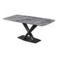 Glanzende grijze glamour eettafel set 1/2/5/7 stukken dinette ingesteld voor thuis