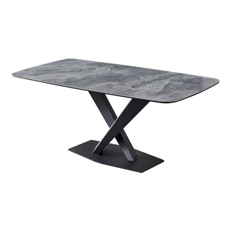 Glanzende grijze glamour eettafel set 1/2/5/7 stukken dinette ingesteld voor thuis