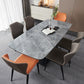 Glanzende grijze glamour eettafel set 1/2/5/7 stukken dinette ingesteld voor thuis