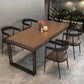 Industrial 1/2/5/7 Pieces Furniture Solid Wood Rectangle Dining Table Set in Brown Clearhalo 'Dining Room Sets' 'Dining Tables & Seating' 'dining_room_set' 'furn' 'furn_dining_room_set' 'Furniture' 'Kitchen & Dining Furniture' 6543411