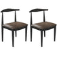 Industrial 1/2/5/7 Pieces Furniture Solid Wood Rectangle Dining Table Set in Brown 2 Matte Black Chairs Clearhalo 'Dining Room Sets' 'Dining Tables & Seating' 'dining_room_set' 'furn' 'furn_dining_room_set' 'Furniture' 'Kitchen & Dining Furniture' 6543412