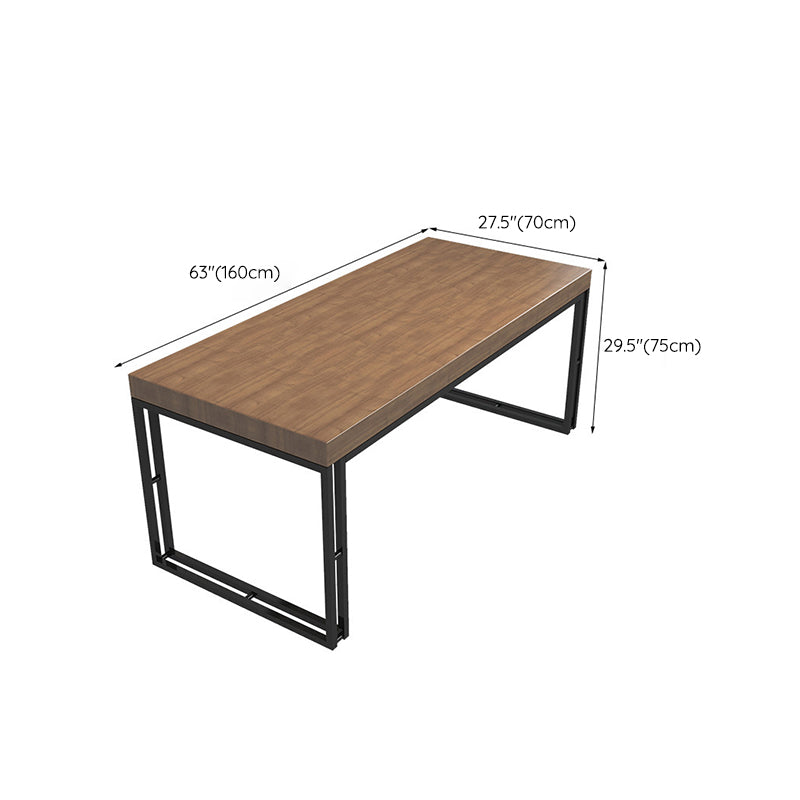 Industrial 1/2/5/7 Pieces Furniture Solid Wood Rectangle Dining Table Set in Brown Clearhalo 'Dining Room Sets' 'Dining Tables & Seating' 'dining_room_set' 'furn' 'furn_dining_room_set' 'Furniture' 'Kitchen & Dining Furniture' 6543418