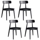 Black Modern Stone Top Dining Table Set 1/4/5/7 Pieces Dining Set with Wooden Chairs 4 Black Chairs Clearhalo 'Dining Room Sets' 'Dining Tables & Seating' 'dining_room_set' 'furn' 'furn_dining_room_set' 'Furniture' 'Kitchen & Dining Furniture' 6543447