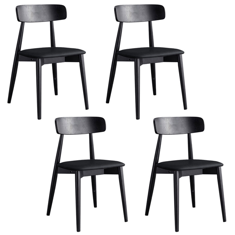 Black Modern Stone Top Dining Table Set 1/4/5/7 Pieces Dining Set with Wooden Chairs 4 Black Chairs Clearhalo 'Dining Room Sets' 'Dining Tables & Seating' 'dining_room_set' 'furn' 'furn_dining_room_set' 'Furniture' 'Kitchen & Dining Furniture' 6543447