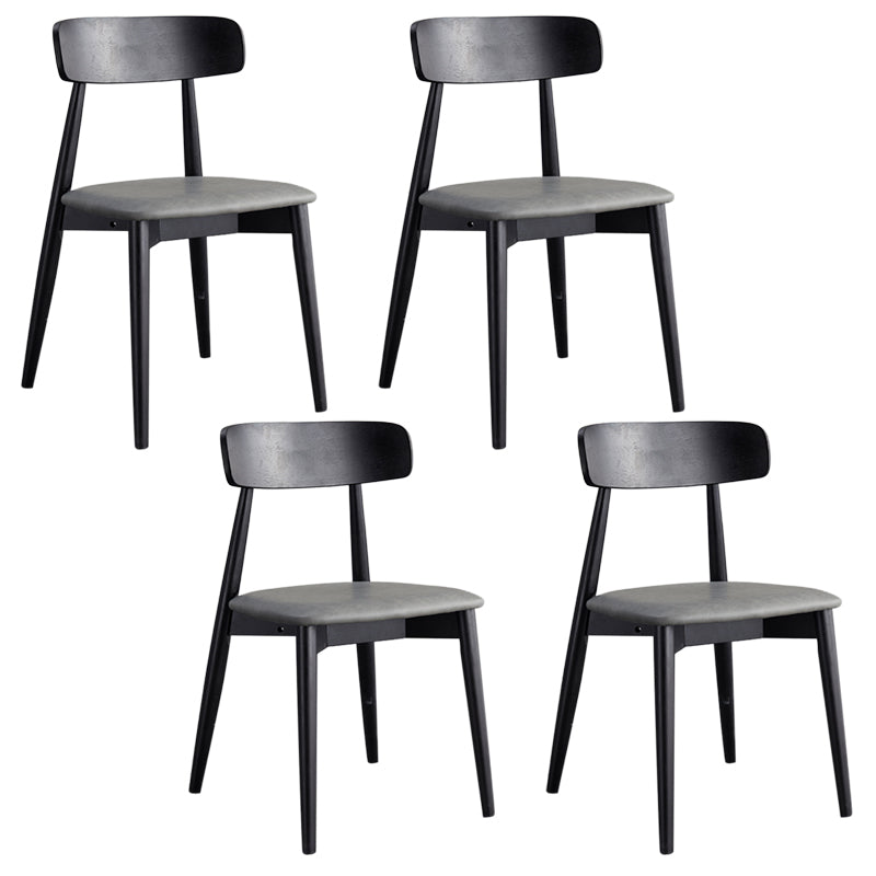 Black Modern Stone Top Dining Table Set 1/4/5/7 Pieces Dining Set with Wooden Chairs 4 Grey Chairs Clearhalo 'Dining Room Sets' 'Dining Tables & Seating' 'dining_room_set' 'furn' 'furn_dining_room_set' 'Furniture' 'Kitchen & Dining Furniture' 6543448