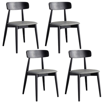 Black Modern Stone Top Dining Table Set 1/4/5/7 Pieces Dining Set with Wooden Chairs 4 Grey Chairs Clearhalo 'Dining Room Sets' 'Dining Tables & Seating' 'dining_room_set' 'furn' 'furn_dining_room_set' 'Furniture' 'Kitchen & Dining Furniture' 6543448