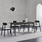 Black Modern Stone Top Dining Table Set 1/4/5/7 Pieces Dining Set with Wooden Chairs 5 Pieces: Table, 4 Chairs Clearhalo 'Dining Room Sets' 'Dining Tables & Seating' 'dining_room_set' 'furn' 'furn_dining_room_set' 'Furniture' 'Kitchen & Dining Furniture' 6543450