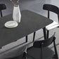 Black Modern Stone Top Dining Table Set 1/4/5/7 Pieces Dining Set with Wooden Chairs Clearhalo 'Dining Room Sets' 'Dining Tables & Seating' 'dining_room_set' 'furn' 'furn_dining_room_set' 'Furniture' 'Kitchen & Dining Furniture' 6543453