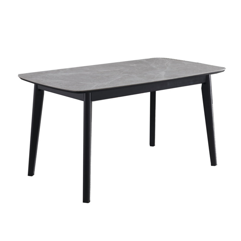 Minimalista 1/2/4/7 pezzi mobili tavolo da pranzo rettangolo di pietra impostata in grigio