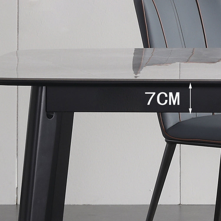Minimalista 1/2/4/7 pezzi mobili tavolo da pranzo rettangolo di pietra impostata in grigio