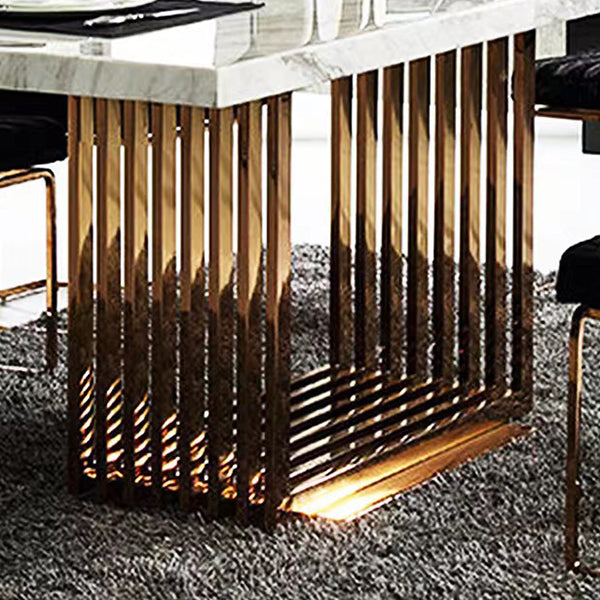 Minimalist 1/2/5 Stück Möbel Stein Rechteck Esstisch in Weiß festgelegt