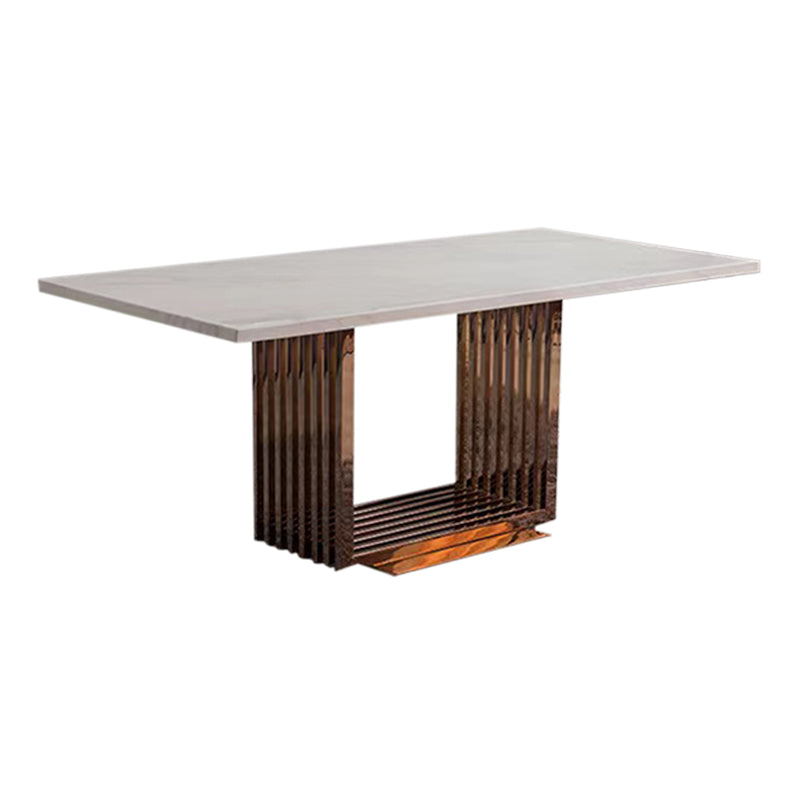 Minimalist 1/2/5 Stück Möbel Stein Rechteck Esstisch in Weiß festgelegt