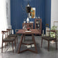 Contemporánea 1/4/5 Piezas Muebles Rectángulo Mesa de comedor de madera maciza colocada en marrón
