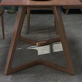 Contemporánea 1/4/5 Piezas Muebles Rectángulo Mesa de comedor de madera maciza colocada en marrón