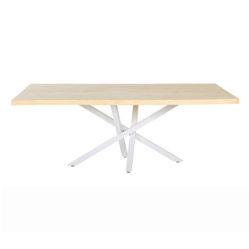 Contemporáneo 1/2/5 Piezas Muebles Rectángulo Comedor de madera maciza Juego en natural