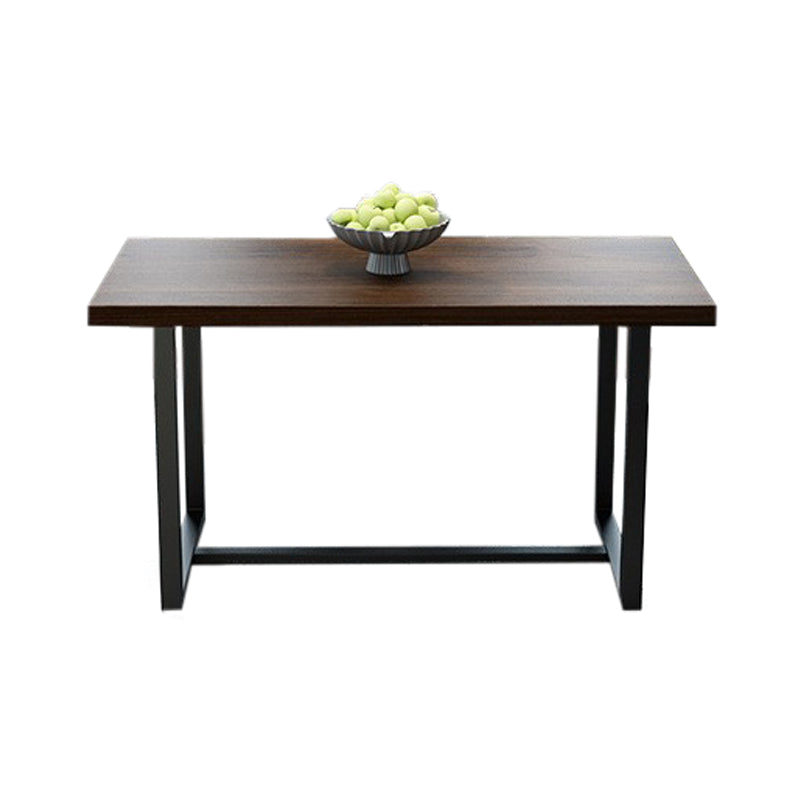 Industrial 1/2/5 Pieces Furniture Rectangle Solid Wood Dining Set in Brown