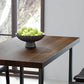 Industrial 1/2/5 Pieces Furniture Rectangle Solid Wood Dining Set in Brown