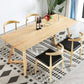 Minimalistisch 1/2/5 stuks meubels vaste houten rechthoek eettafel ingesteld in natuurlijk