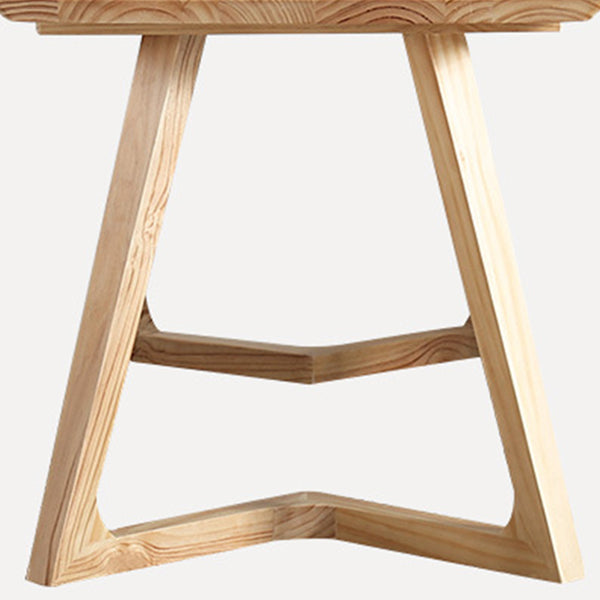 Minimalistisch 1/2/5 stuks meubels vaste houten rechthoek eettafel ingesteld in natuurlijk