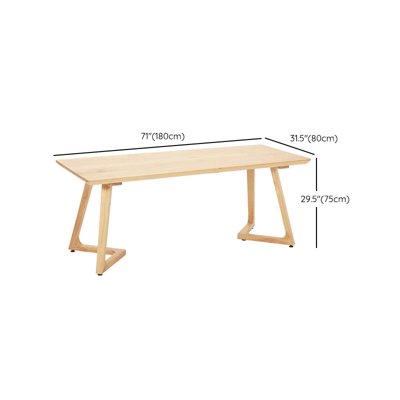 Minimalistisch 1/2/5 stuks meubels vaste houten rechthoek eettafel ingesteld in natuurlijk