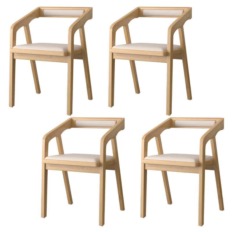 Sillas de comedor de madera sólida de 1/4/5 piezas industriales en marrón