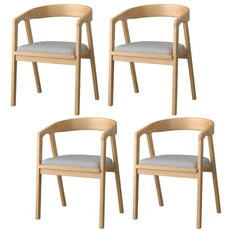 Sillas de comedor de madera sólida de 1/4/5 piezas industriales en marrón