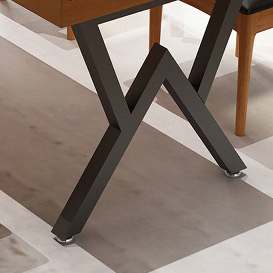 Industrial 1/4/5 pièces meubles rectangle chaises de restauration en bois massif placé en marron