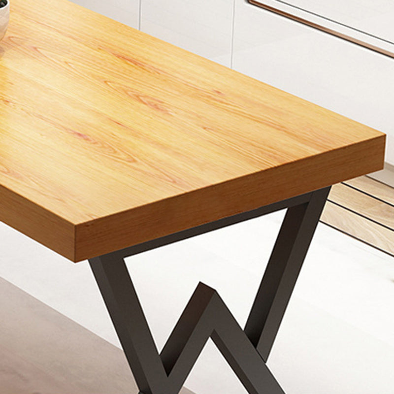 Sillas de comedor de madera sólida de 1/4/5 piezas industriales en marrón