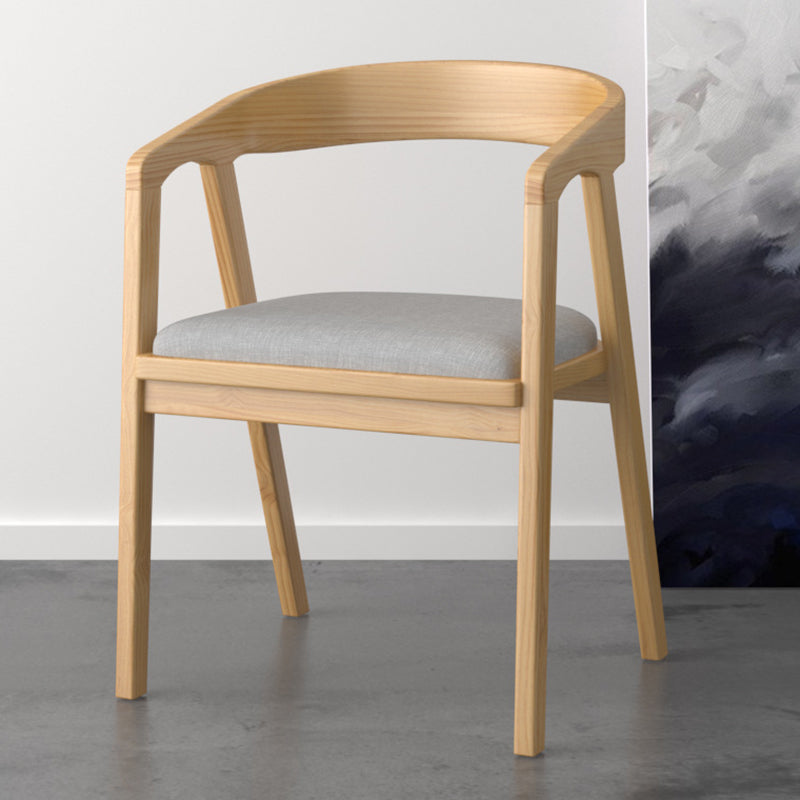 Sillas de comedor de madera sólida de 1/4/5 piezas industriales en marrón