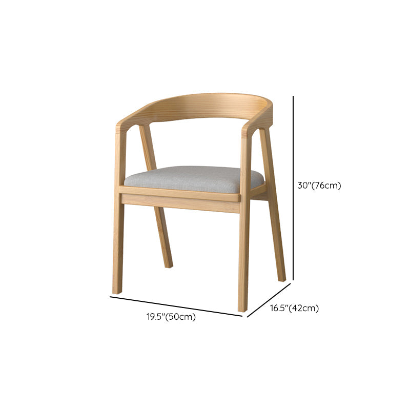 Sillas de comedor de madera sólida de 1/4/5 piezas industriales en marrón