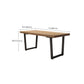 Industrial Dining Set 1/5 Pcs Solid Wood Dining Table and Metal Frame Chairs