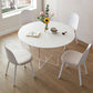 Mesa de comedor redonda Juego de mesa de acrílico 1/3/4/5 PCS y sillas de plástico en blanco
