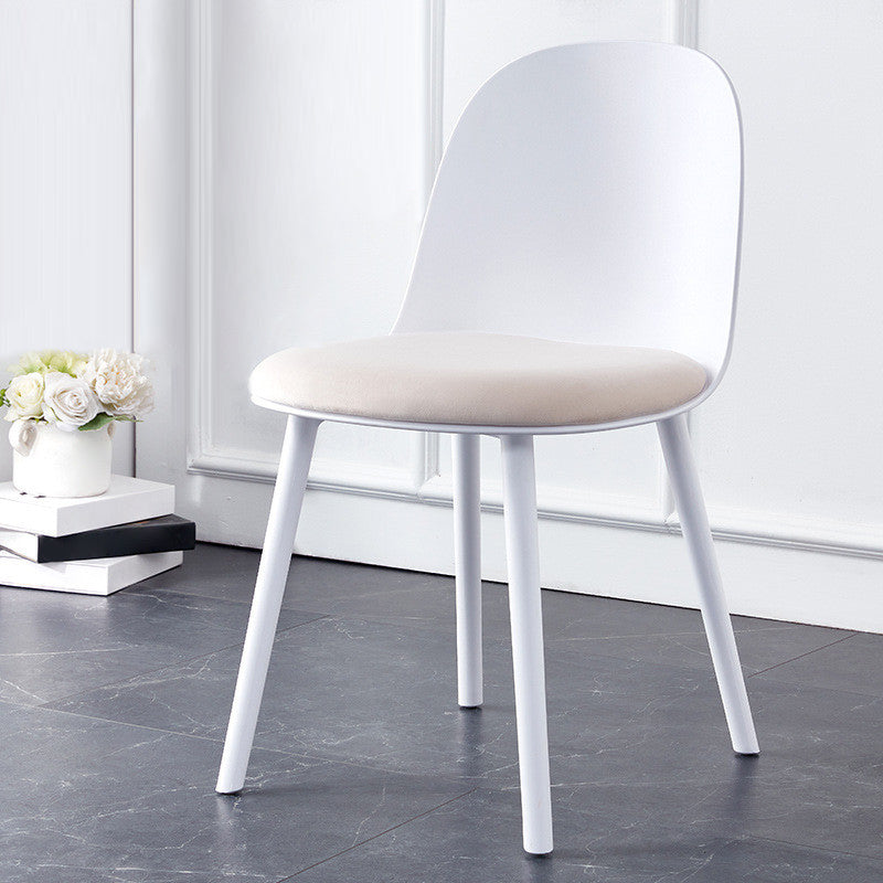 Mesa de comedor redonda Juego de mesa de acrílico 1/3/4/5 PCS y sillas de plástico en blanco