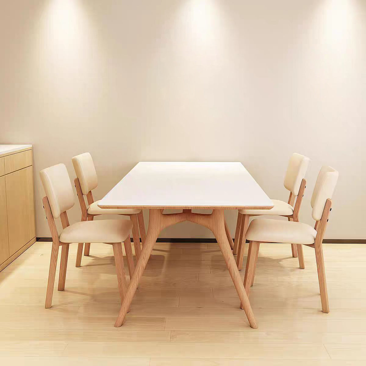 Moderner Rechtecktisch -Set mit Rechteck 1