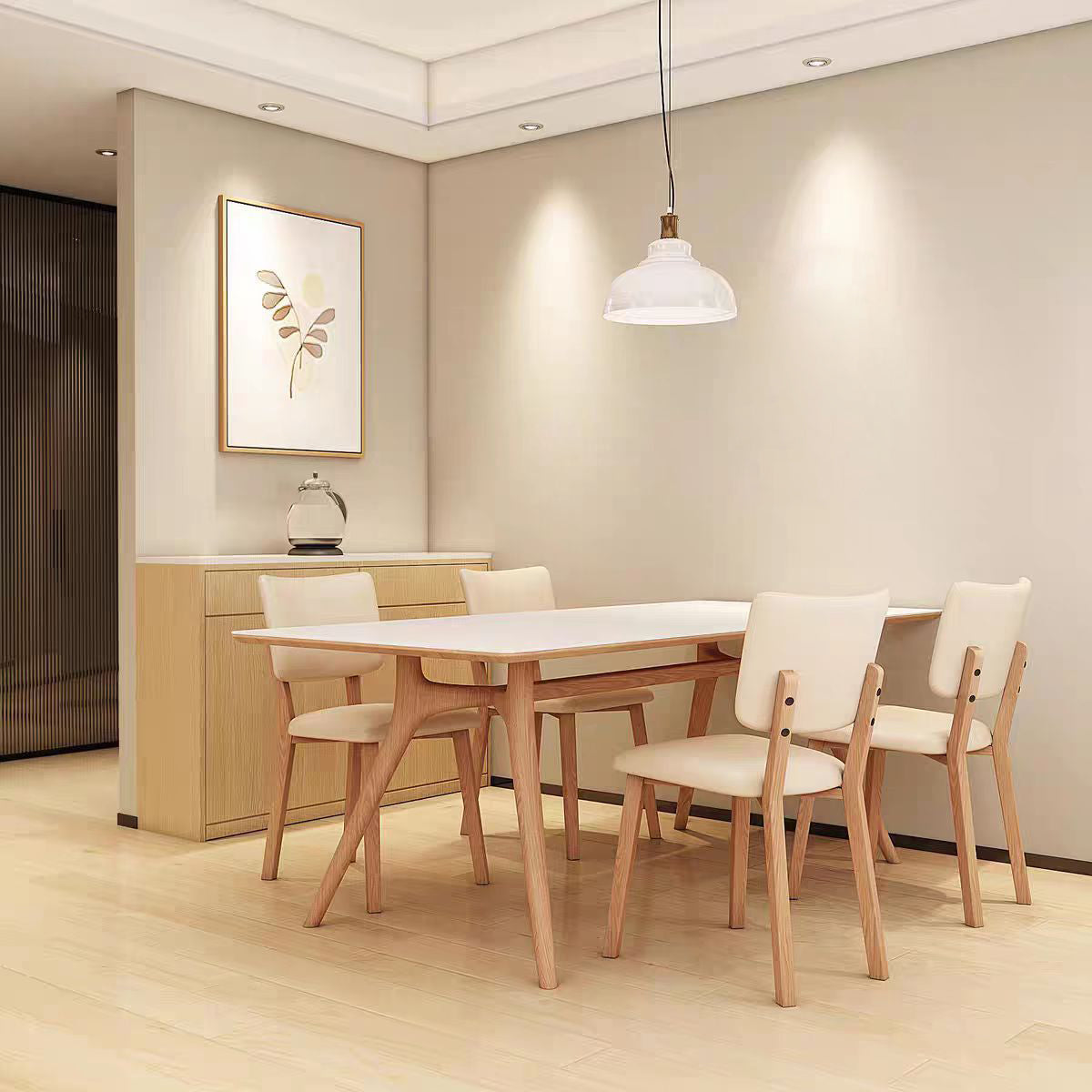 Moderner Rechtecktisch -Set mit Rechteck 1