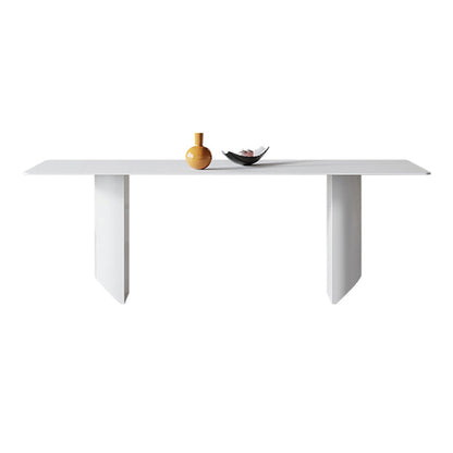 Ensemble de restauration rectangulaire 1/4/5/7 PCS Table de haut en pierre moderne avec chaises d'aile