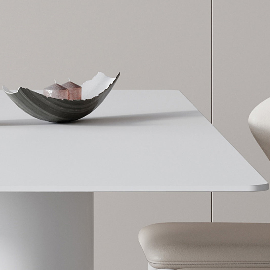 Ensemble de restauration rectangulaire 1/4/5/7 PCS Table de haut en pierre moderne avec chaises d'aile